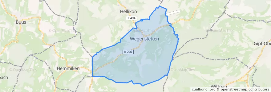 Mapa de ubicacion de Wegenstetten.