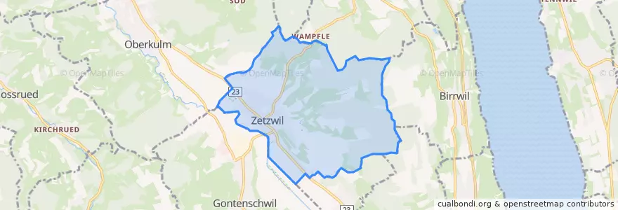 Mapa de ubicacion de Zetzwil.