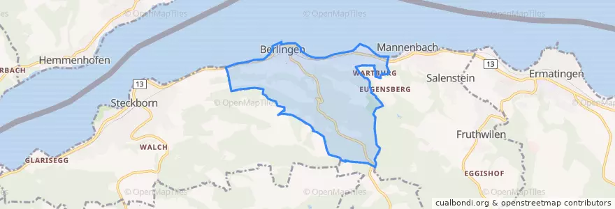Mapa de ubicacion de Berlingen.