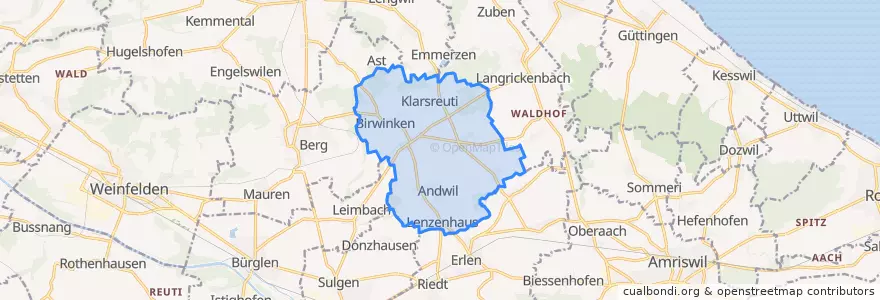 Mapa de ubicacion de Birwinken.
