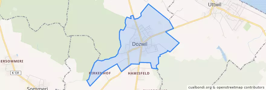 Mapa de ubicacion de Dozwil.