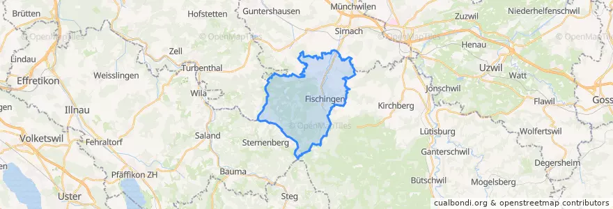 Mapa de ubicacion de Fischingen.
