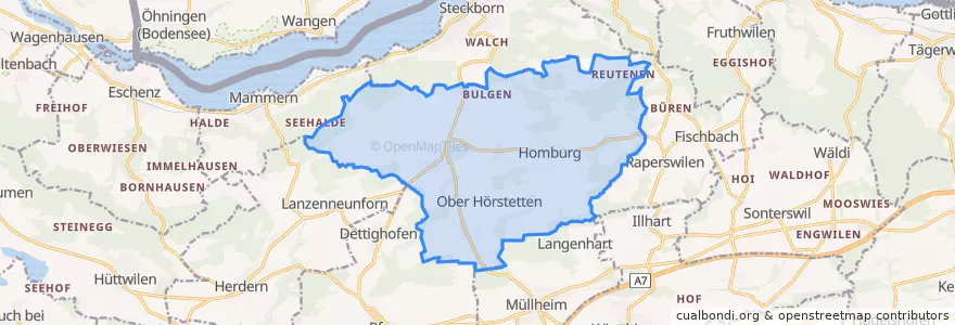 Mapa de ubicacion de Homburg.