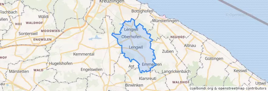 Mapa de ubicacion de Lengwil.