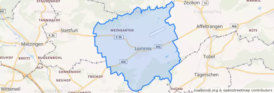 Mapa de ubicacion de Lommis.