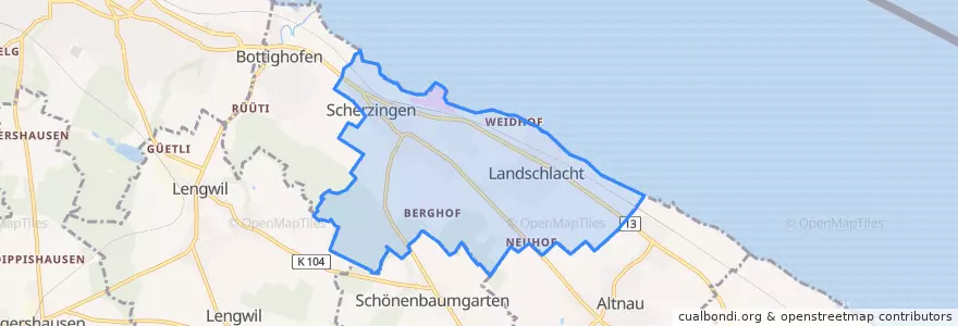 Mapa de ubicacion de Münsterlingen.