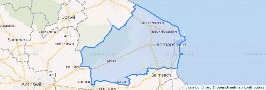 Mapa de ubicacion de Romanshorn.