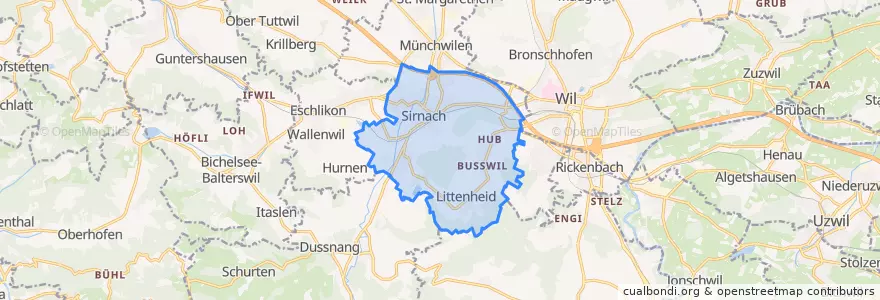 Mapa de ubicacion de Sirnach.