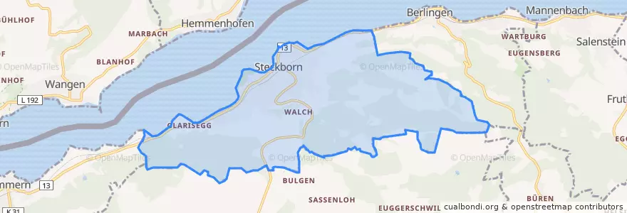 Mapa de ubicacion de Steckborn.
