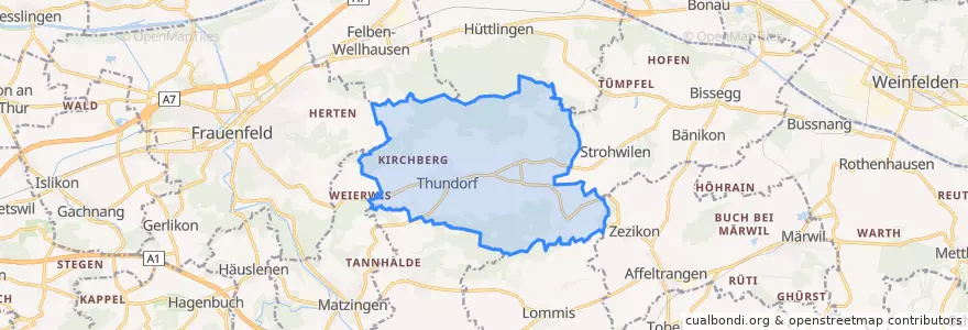 Mapa de ubicacion de Thundorf.