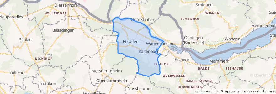 Mapa de ubicacion de Wagenhausen.
