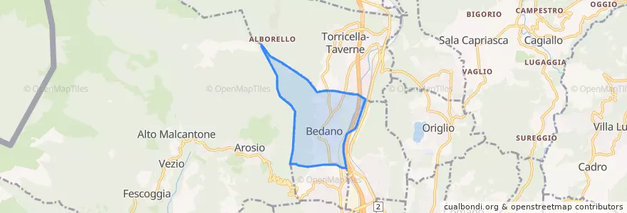 Mapa de ubicacion de Bedano.