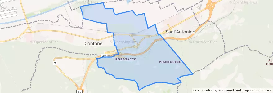 Mapa de ubicacion de Cadenazzo.