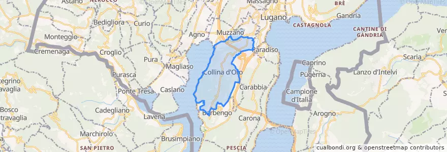 Mapa de ubicacion de Collina d'Oro.
