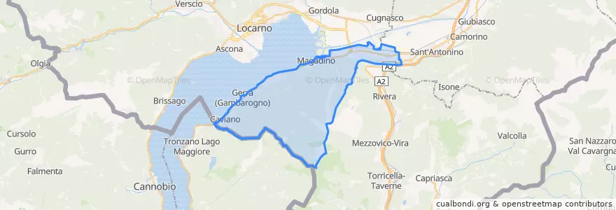 Mapa de ubicacion de Gambarogno.