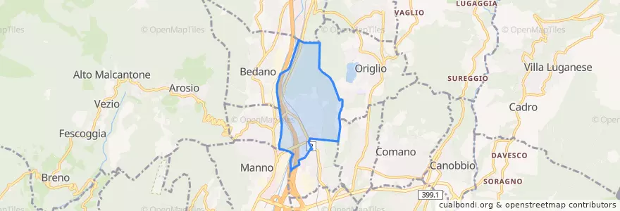 Mapa de ubicacion de Lamone.