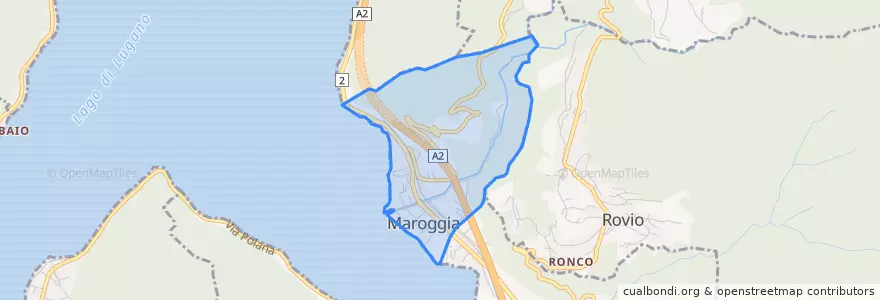 Mapa de ubicacion de Maroggia.