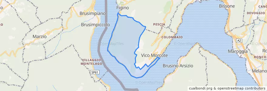 Mapa de ubicacion de Morcote.