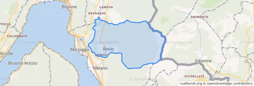 Mapa de ubicacion de Rovio.