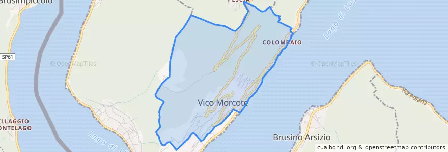 Mapa de ubicacion de Vico Morcote.