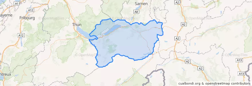 Mapa de ubicacion de Verwaltungskreis Interlaken-Oberhasli.