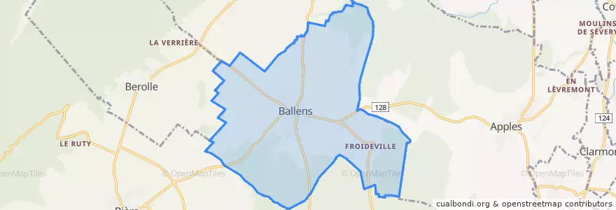 Mapa de ubicacion de Ballens.