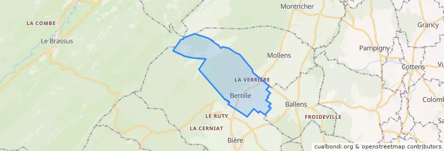 Mapa de ubicacion de Berolle.