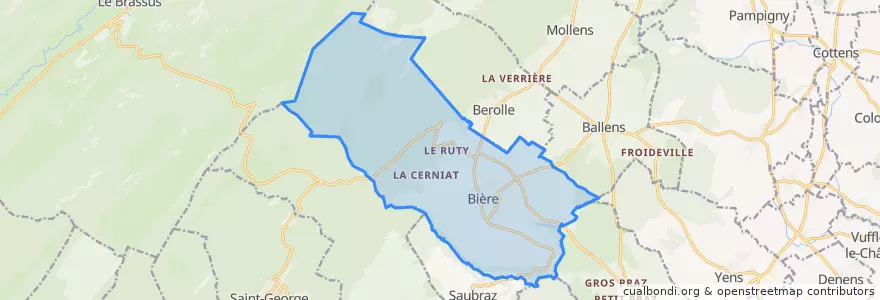 Mapa de ubicacion de Bière.