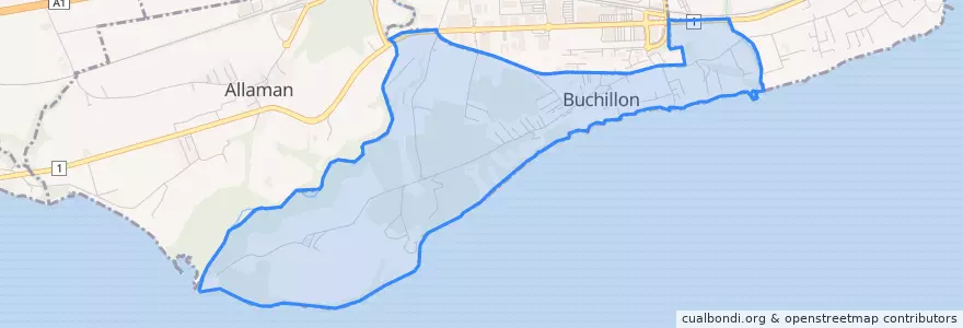 Mapa de ubicacion de Buchillon.