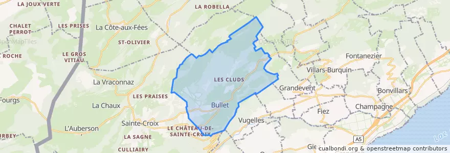 Mapa de ubicacion de Bullet.
