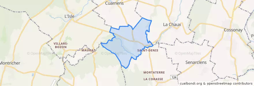 Mapa de ubicacion de Chavannes-le-Veyron.