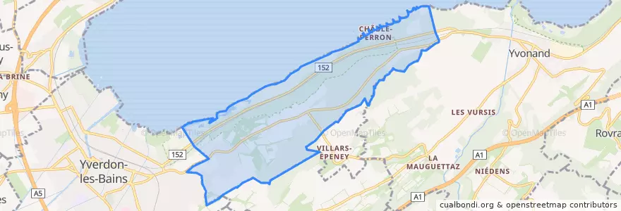 Mapa de ubicacion de Cheseaux-Noréaz.