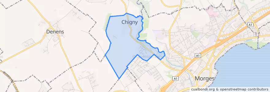 Mapa de ubicacion de Chigny.