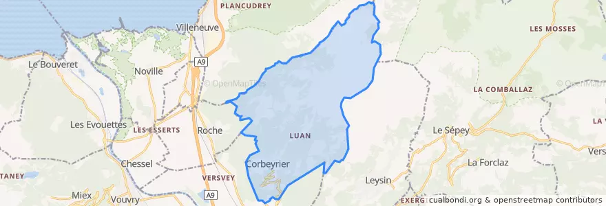 Mapa de ubicacion de Corbeyrier.