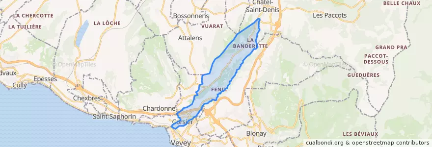 Mapa de ubicacion de Corsier-sur-Vevey.