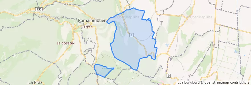 Mapa de ubicacion de Croy.