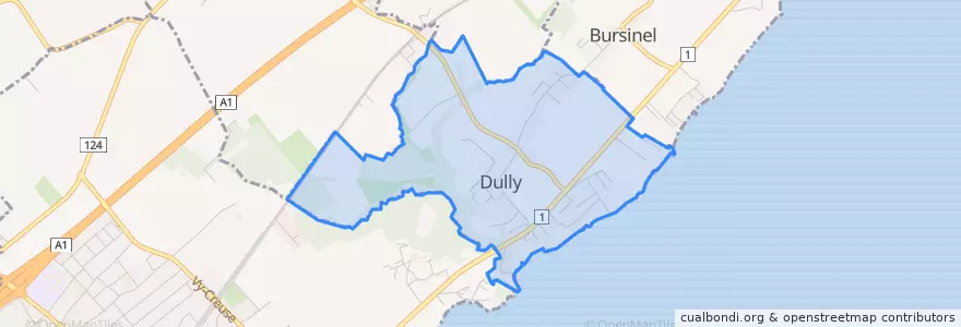 Mapa de ubicacion de Dully.