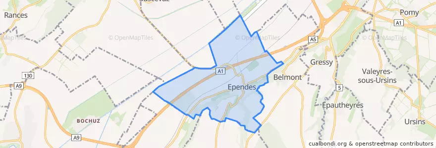 Mapa de ubicacion de Ependes (VD).