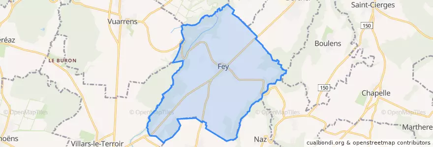 Mapa de ubicacion de Fey.