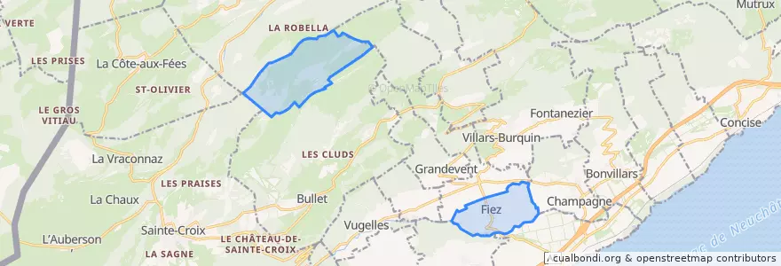 Mapa de ubicacion de Fiez.