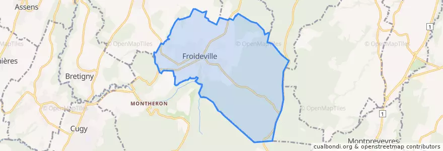 Mapa de ubicacion de Froideville.