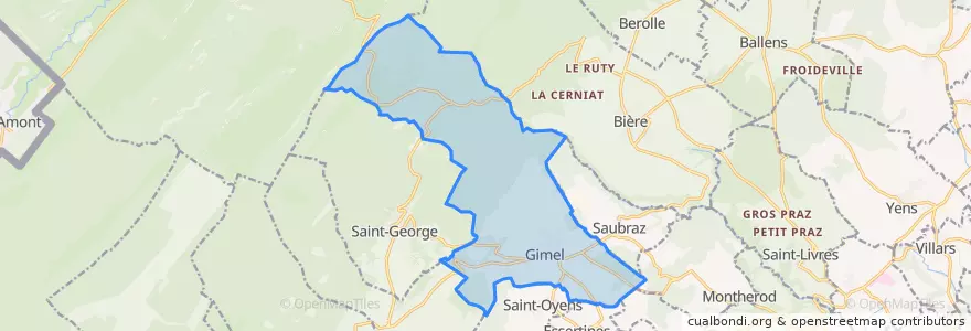 Mapa de ubicacion de Gimel.