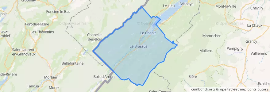 Mapa de ubicacion de Le Chenit.