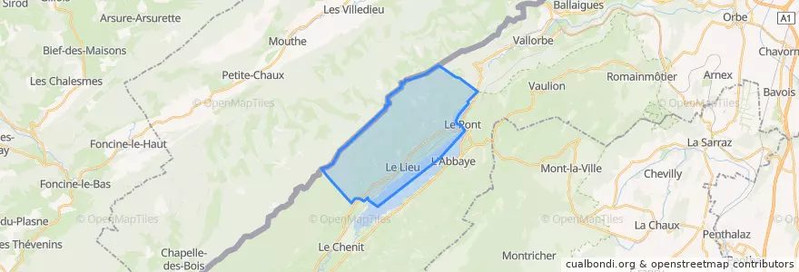 Mapa de ubicacion de Le Lieu.