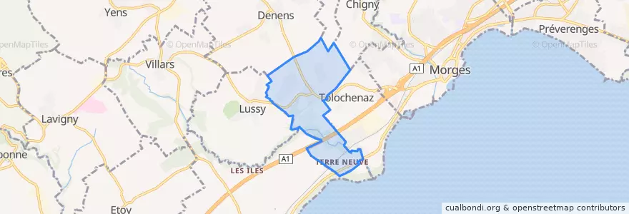 Mapa de ubicacion de Lully (VD).