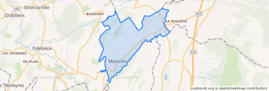 Mapa de ubicacion de Maracon.
