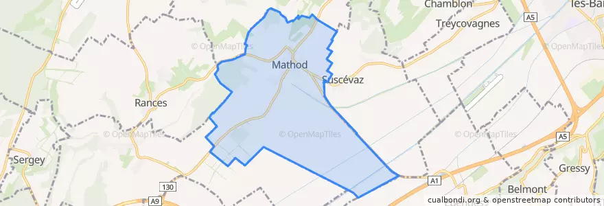 Mapa de ubicacion de Mathod.