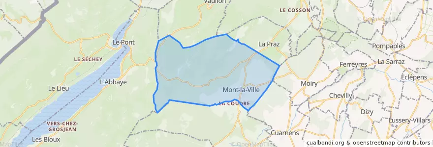 Mapa de ubicacion de Mont-la-Ville.