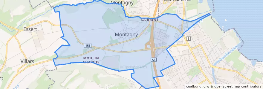 Mapa de ubicacion de Montagny-près-Yverdon.
