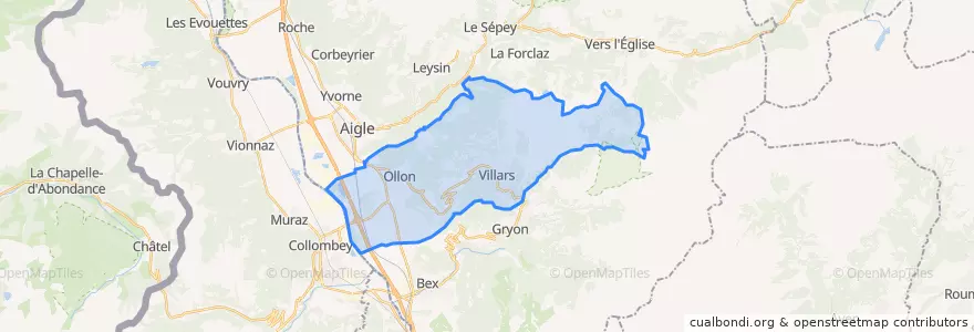 Mapa de ubicacion de Ollon.